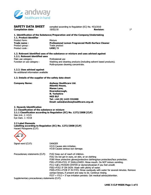 LHSC/5 COSHH LHSC/5 COSHH